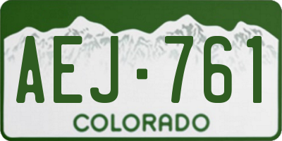 CO license plate AEJ761