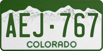 CO license plate AEJ767