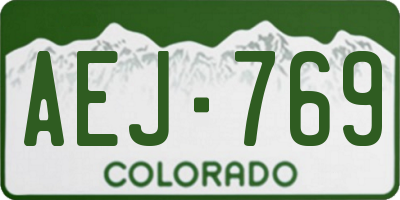 CO license plate AEJ769