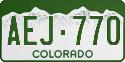 CO license plate AEJ770