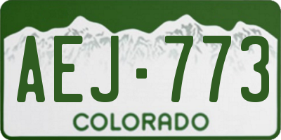 CO license plate AEJ773