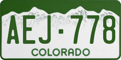 CO license plate AEJ778