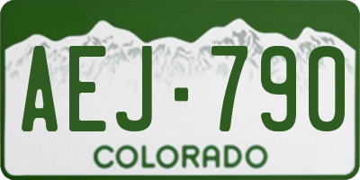 CO license plate AEJ790