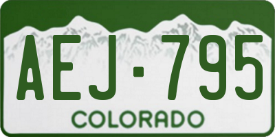 CO license plate AEJ795