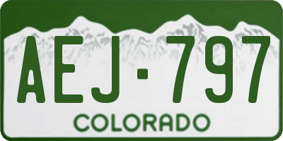 CO license plate AEJ797