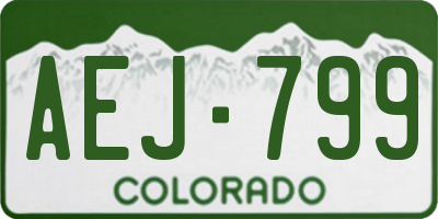 CO license plate AEJ799