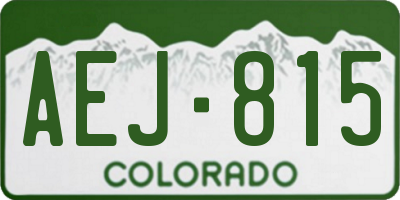 CO license plate AEJ815