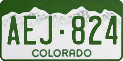 CO license plate AEJ824