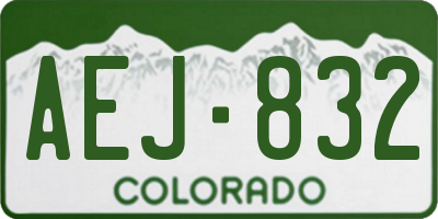 CO license plate AEJ832