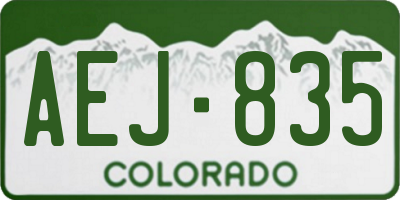 CO license plate AEJ835