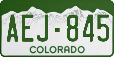 CO license plate AEJ845
