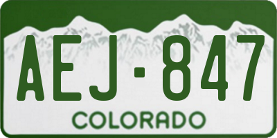 CO license plate AEJ847
