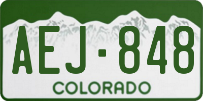 CO license plate AEJ848