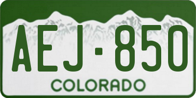 CO license plate AEJ850