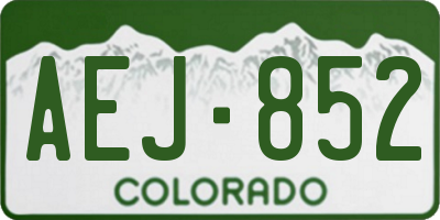 CO license plate AEJ852