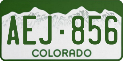 CO license plate AEJ856
