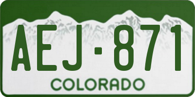 CO license plate AEJ871