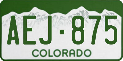 CO license plate AEJ875