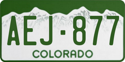 CO license plate AEJ877