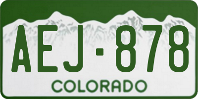 CO license plate AEJ878