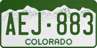 CO license plate AEJ883