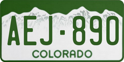 CO license plate AEJ890