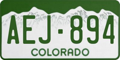CO license plate AEJ894