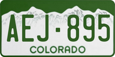 CO license plate AEJ895