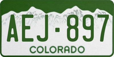 CO license plate AEJ897