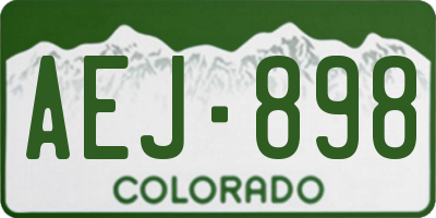 CO license plate AEJ898