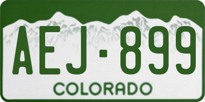 CO license plate AEJ899