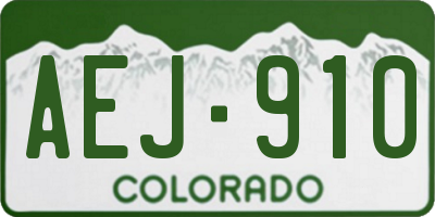 CO license plate AEJ910