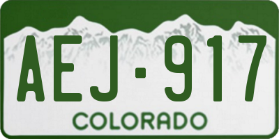 CO license plate AEJ917