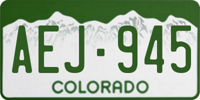 CO license plate AEJ945