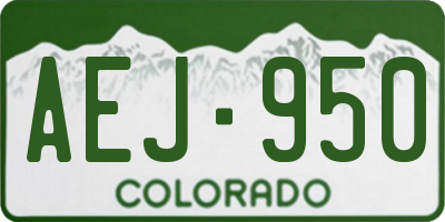CO license plate AEJ950