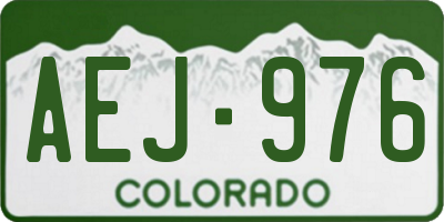 CO license plate AEJ976
