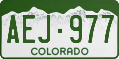 CO license plate AEJ977