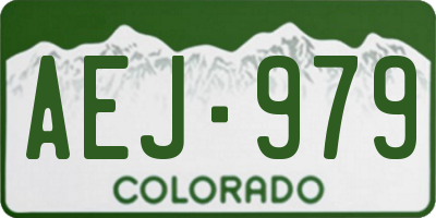 CO license plate AEJ979