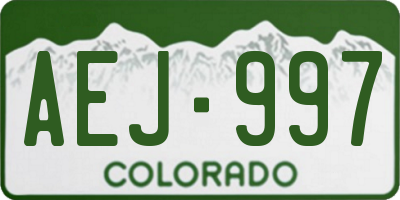 CO license plate AEJ997