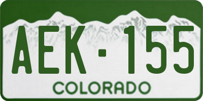 CO license plate AEK155