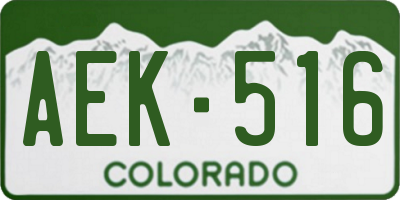 CO license plate AEK516