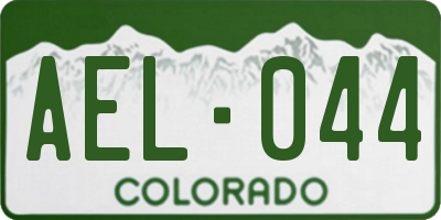 CO license plate AEL044