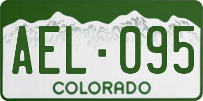CO license plate AEL095