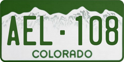 CO license plate AEL108