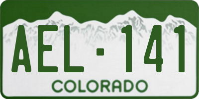 CO license plate AEL141