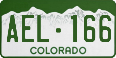 CO license plate AEL166