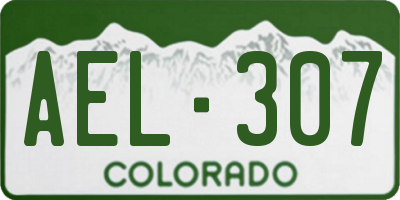 CO license plate AEL307