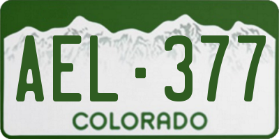 CO license plate AEL377