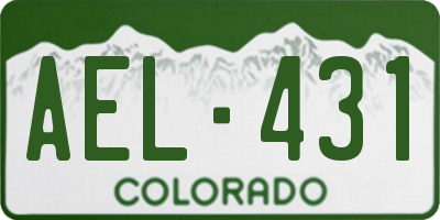 CO license plate AEL431