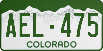 CO license plate AEL475